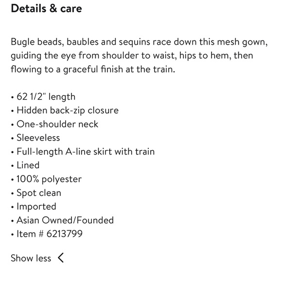 MAC DUGGAL EMBELLISHED ONE SHOULDER A-LINE GOWN - Picture 11 of 11